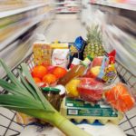 Kalorienarm Einkaufen Einkaufswagen Lebensmittel